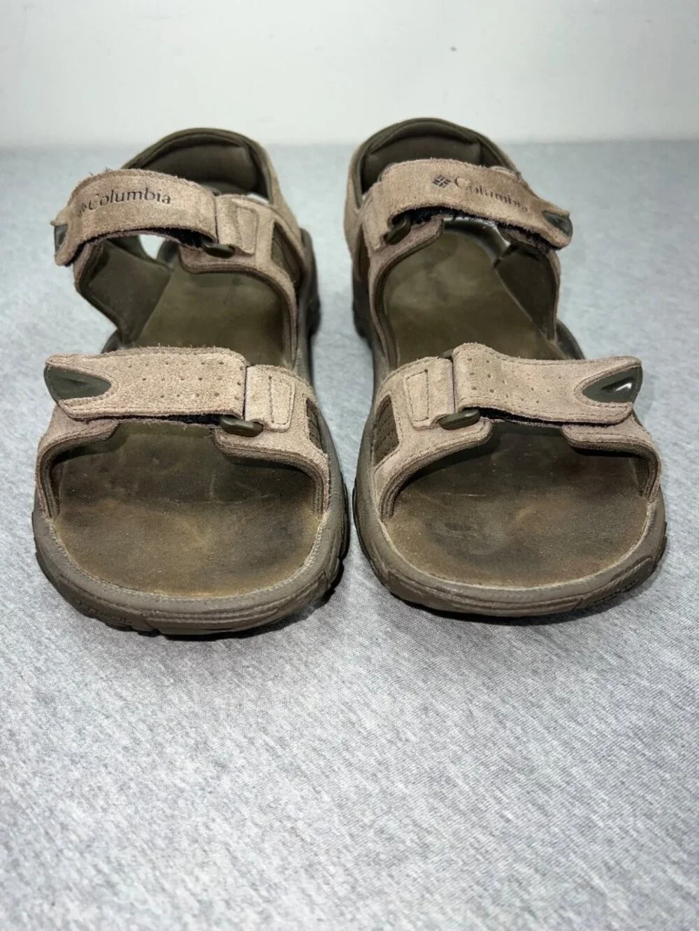 Columbia Mens Brown Outdoor Sandals Size 11 Adjustable Strap Lightweight Durable